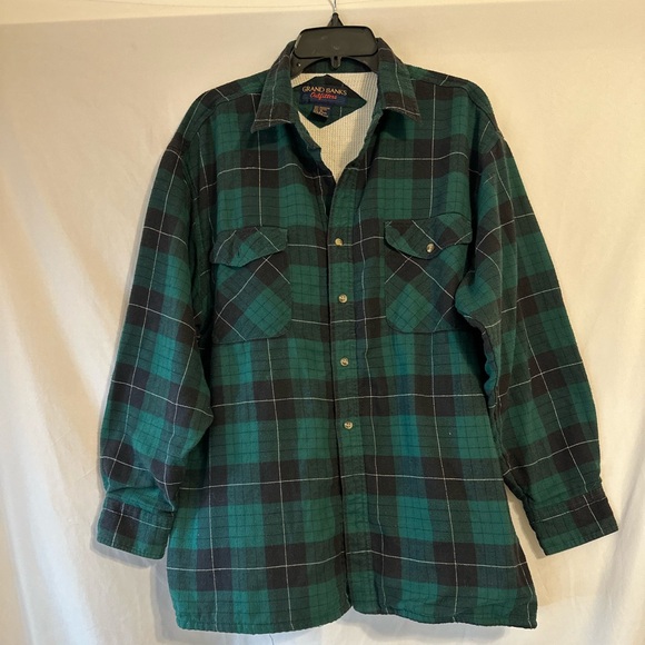 Vintage Grand Banks Outfitters Green Plaid Jacket - Picture 1 of 3